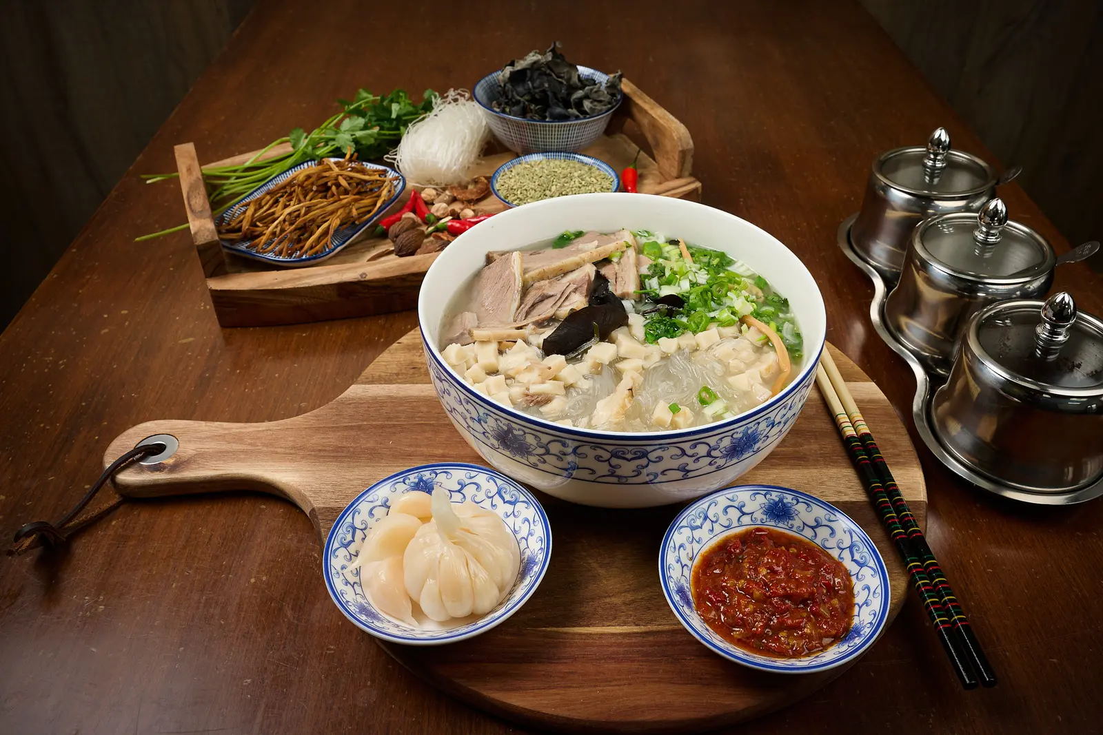 DL Eats lamb paomo with diced flatbread, vermicelli and fresh herbs
