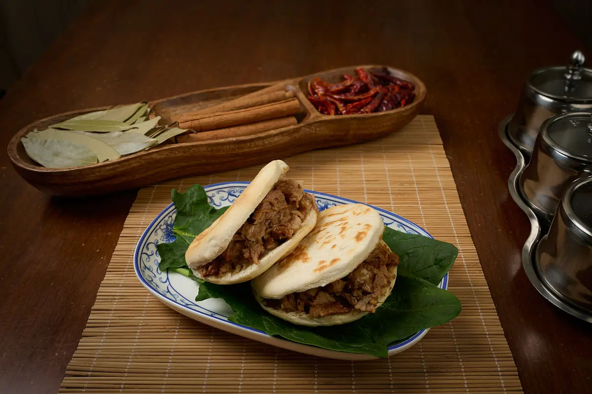 Two Xi’an-style meat sandwiches